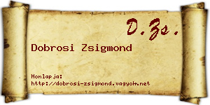 Dobrosi Zsigmond névjegykártya