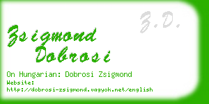 zsigmond dobrosi business card